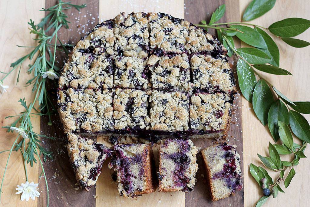 For this cardamom blueberry buckle recipe, its not too late to head to the local blueberry farm to pick your own berries. (Celeste Gracey)
