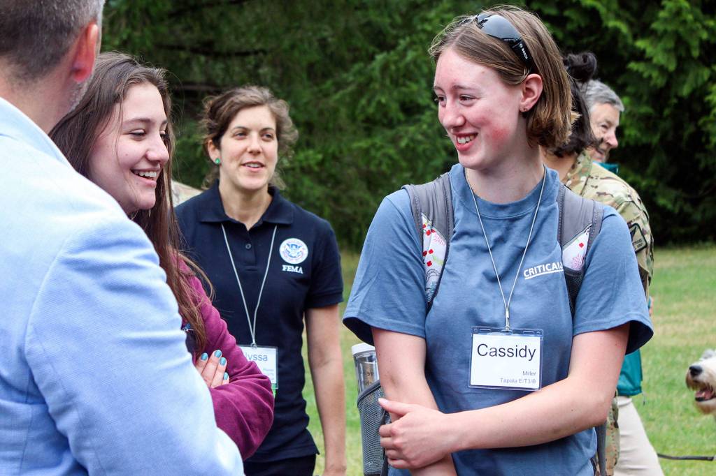 Cassidy Miller, 16, was one of about 40 others chosen to attend the first-ever Federal Emergency Management Agency summer camp. Miller, who lives near Stanwood, traveled less than 10 miles to reach the camp. Others came from as far as Alaska. (Stephanie Davey / The Herald)