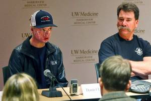 Burned firefighter fights law that won’t let him claim damages