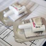 This 2018 photo shows a Narcan nasal device which delivers naloxone in the Brooklyn borough of New York. (AP Photo/Mary Altaffer, file)