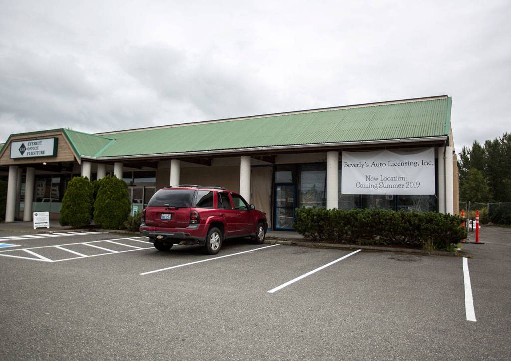 The new location of Beverlys Auto Licensing is across the parking lot in a space four times the size. (Olivia Vanni / The Herald)