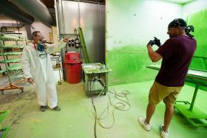 On this noisy factory floor, deaf workers fit right in