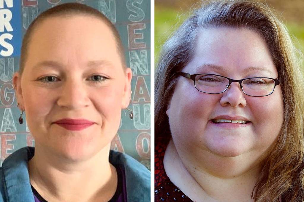 Liz Vogeli (left) and Marian LaFountaine