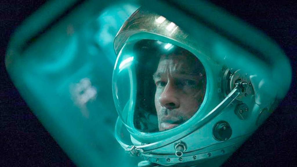 Brad Pitt plays an astronaut who goes in search of his lost father, whose experiment threatens humanity, in Ad Astra, opening Sept. 20. (20th Century Fox)