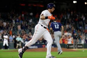 Brantley homers in 13th, Astros down Mariners