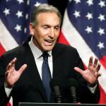 In this Feb. 7 photo, former Starbucks CEO Howard Schultz speaks at Purdue University in West Lafayette, Indiana. (AP Photo/Michael Conroy, File)