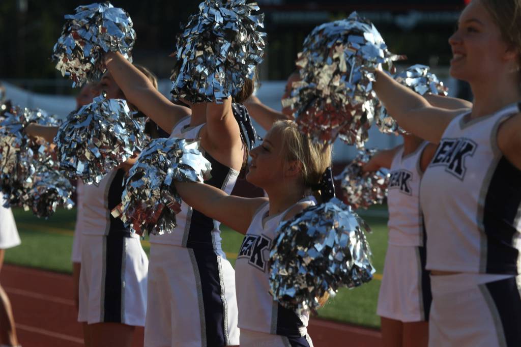 Glacier Peak beat Edmonds-Woodway 35-14, in the season opening football game for both teams, at Edmonds Stadium on Friday, Sept. 6, 2019 in Edmonds, Wash. (Andy Bronson / The Herald)