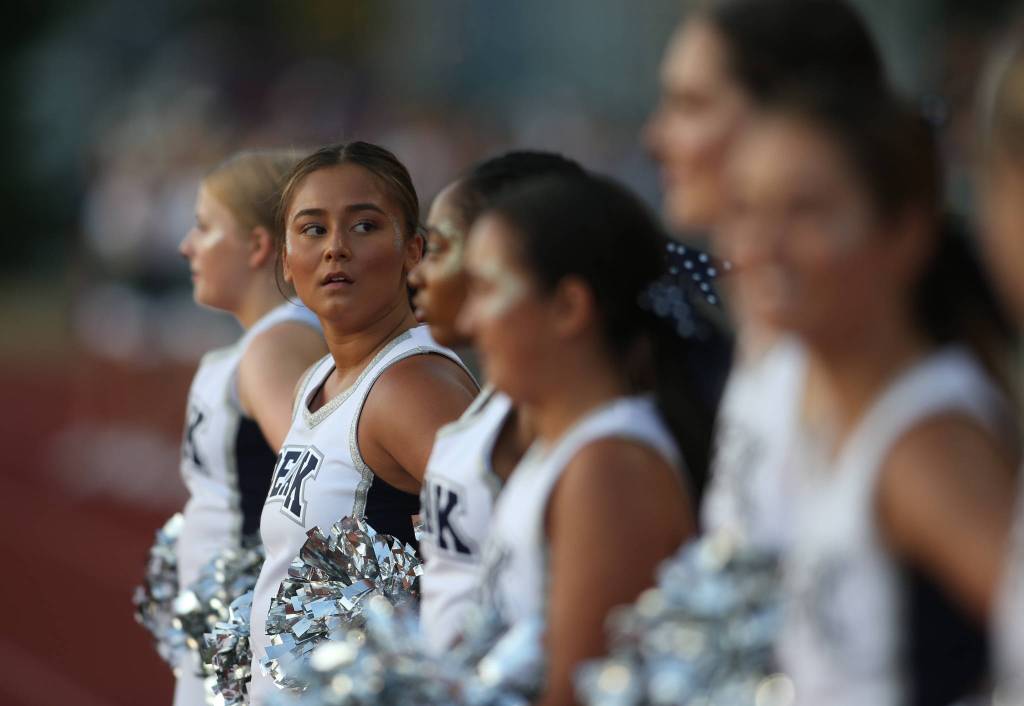 Glacier Peak beat Edmonds-Woodway 35-14, in the season opening football game for both teams, at Edmonds Stadium on Friday, Sept. 6, 2019 in Edmonds, Wash. (Andy Bronson / The Herald)
