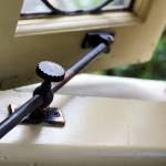 Original window hardware of The Hendrie house of 1902 in Snohomish and part of the upcoming historic homes tour. (Kevin Clark / The Herald)                                Original window hardware of the 1902 home.(Kevin Clark / The Herald)