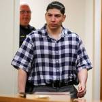 Encarnacion Salas enters the courtroom to start his retrial Wednesday morning at Snohomish County Courthouse. (Kevin Clark / The Herald)