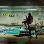 A lifeguard keeps an eye on swimmers in one of the indoor pools in the 1960 Everett Y building. Soon, swimmers will take their dips in new pools at the Ys brand-new facility. (Dan Bates / The Herald)