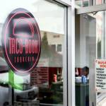 A law firm representing Facebook made Taco-Book change its original red and blue logo, lowercase font, small t and thumbs up, saying it was copying the social media giant. (Kevin Clark / The Herald)