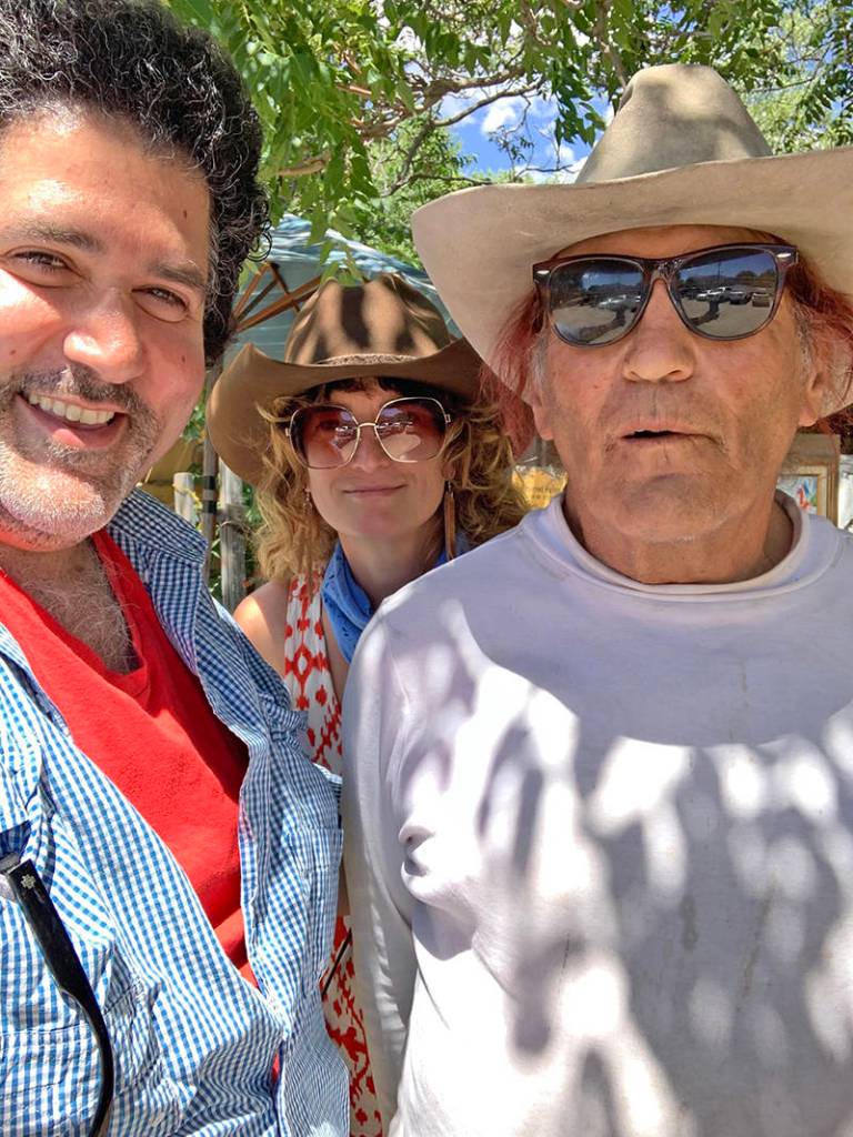 Henry George is a musician, artist and humble philosopher in Old Town Santa Fe who encouraged us to share the planet, gifted me some art, and says you canʼt out give the Giver, so be humble and share.