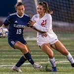 Emily Strong (left) and the Grizzlies are off to a good start through two matches. (Olivia Vanni / The Herald)