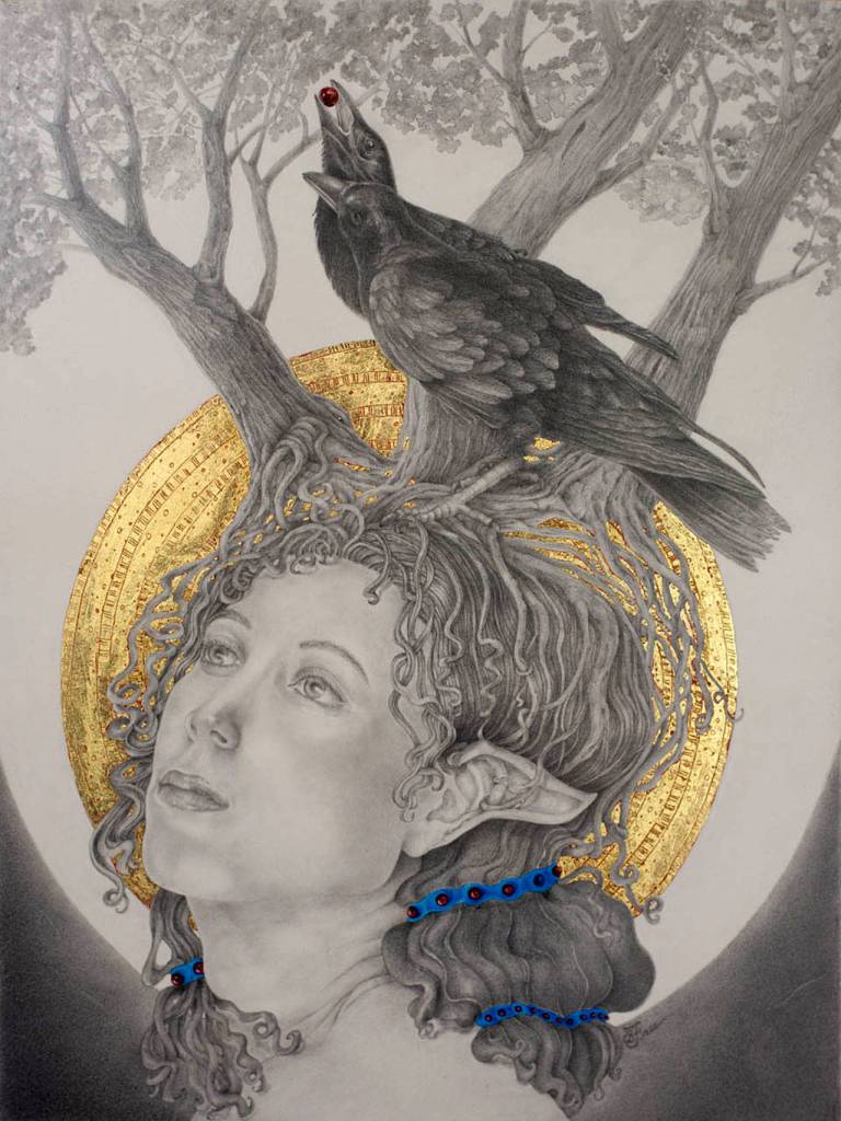 Barbara Freeman of Everett finished in second place with her painting Harmony.