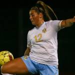 Everetts Kelsey Price controls the ball against Mountlake Terrace Tuesday night at Lynnwood High School on September 17, 2019. (Kevin Clark / The Herald)