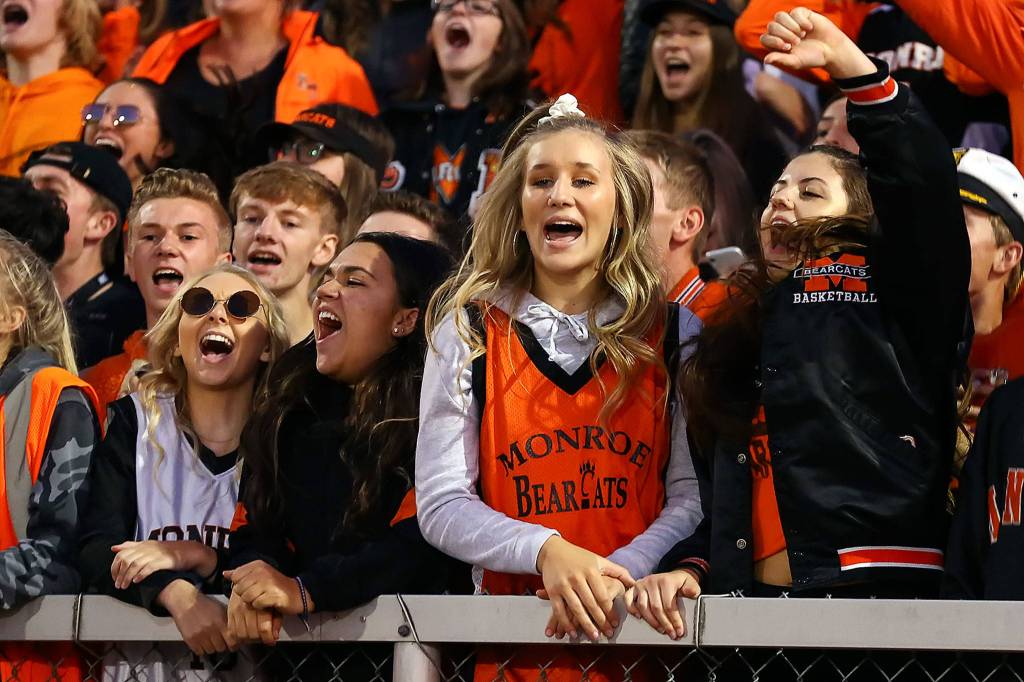 Lake Stevens trounces Monroe 73-28 Friday night at Lake Stevens High School on September 20, 2019. (Kevin Clark / The Herald)