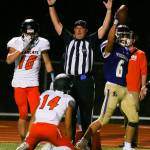 Lake Stevens trounces Monroe 73-28 Friday night at Lake Stevens High School on September 20, 2019. (Kevin Clark / The Herald)
