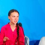 Swedish environmental activist Greta Thunberg addresses the Climate Action Summit in the United Nations General Assembly, at U.N. headquarters, Monday, in New York City. (Jason DeCrow/Associated Press)