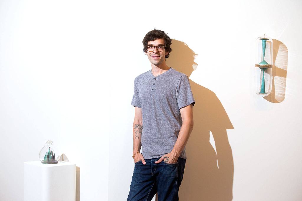 Miles Labitzke is the new director of the Russell Day Gallery at Everett Community College. (Andy Bronson / The Herald)