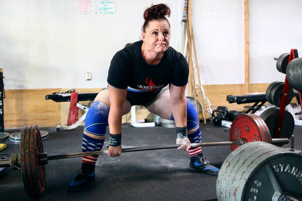 Tuesday evening at EGO Strength and Performance in Everett on September 24, 2019. (Kevin Clark / The Herald)