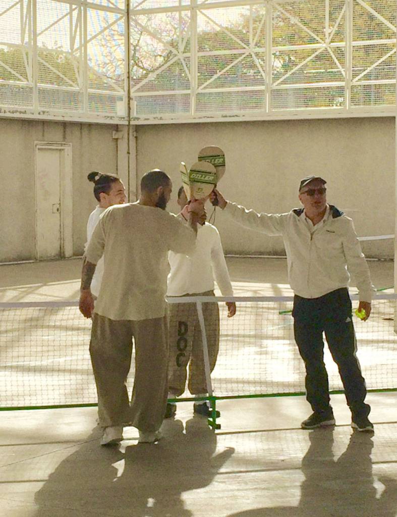 After a game is the touching of paddles. (Submitted photo)