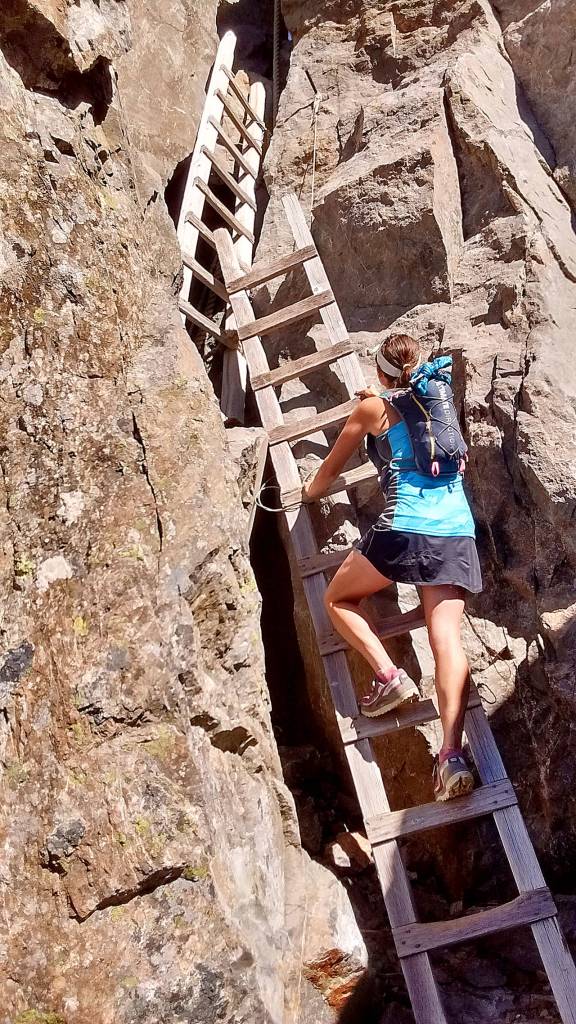 Heather Anderson ascends 6,858-foot Three Fingers in Snohomish County.