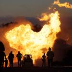 A massive fire roars through a neighborhood in San Bruno, California, on Sept. 9, 2010. U.S. transportation officials have finalized long-delayed measures meant to prevent pipeline spills and deadly gas explosions but dont address recommended steps to lessen accidents once they occur. They had been in the works for almost a decade following a massive gas explosion in San Bruno. (AP Photo/Paul Sakuma, File)