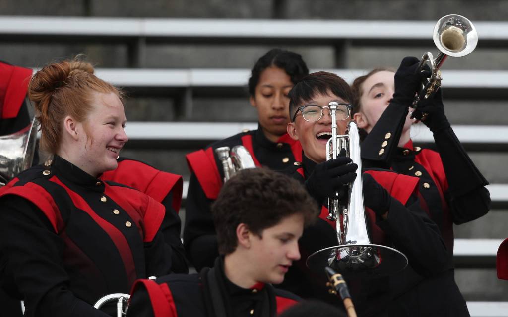 Glacier Peak took on Cascade in football at Everett Memorial Stadium on Friday, Oct. 4, 2019 in Everett, Wash. (Andy Bronson / The Herald)