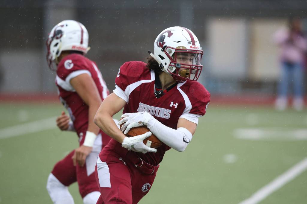 Glacier Peak took on Cascade in football at Everett Memorial Stadium on Friday, Oct. 4, 2019 in Everett, Wash. (Andy Bronson / The Herald)