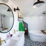 A large second-floor bathroom was one of the remodeling projects taken on by Lorraine and Sean Matuschak. (Olivia Vanni / The Herald)