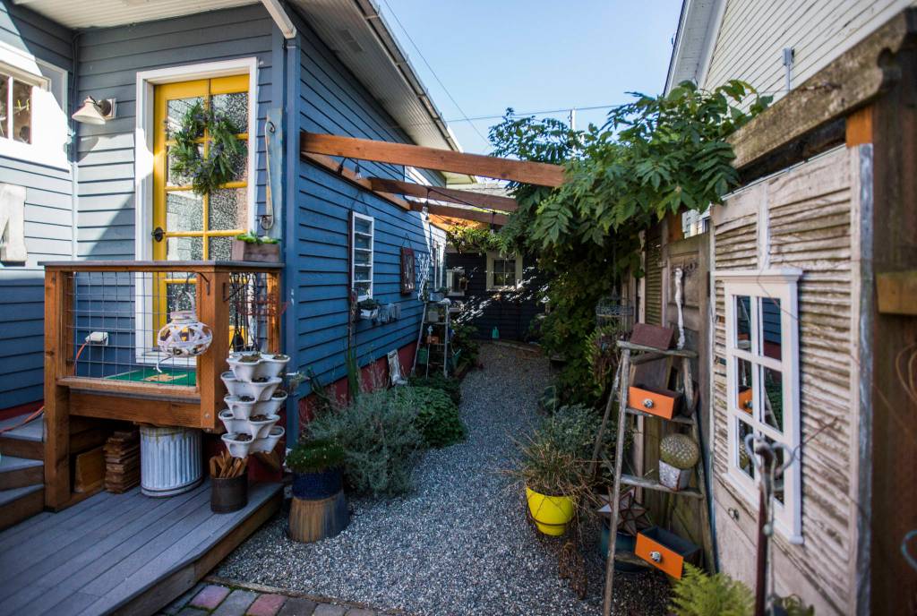 Lorraine Matuschak created a secret garden in a side yard. (Olivia Vanni / The Herald)