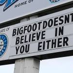 To spice up the boring season, AquaSox employees have begun putting funny sayings on the teams billboard outside Funko Field in Everett. (Andy Bronson / The Herald)