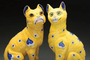 Little is known about Emile Galle’s seated faience of the 1800s