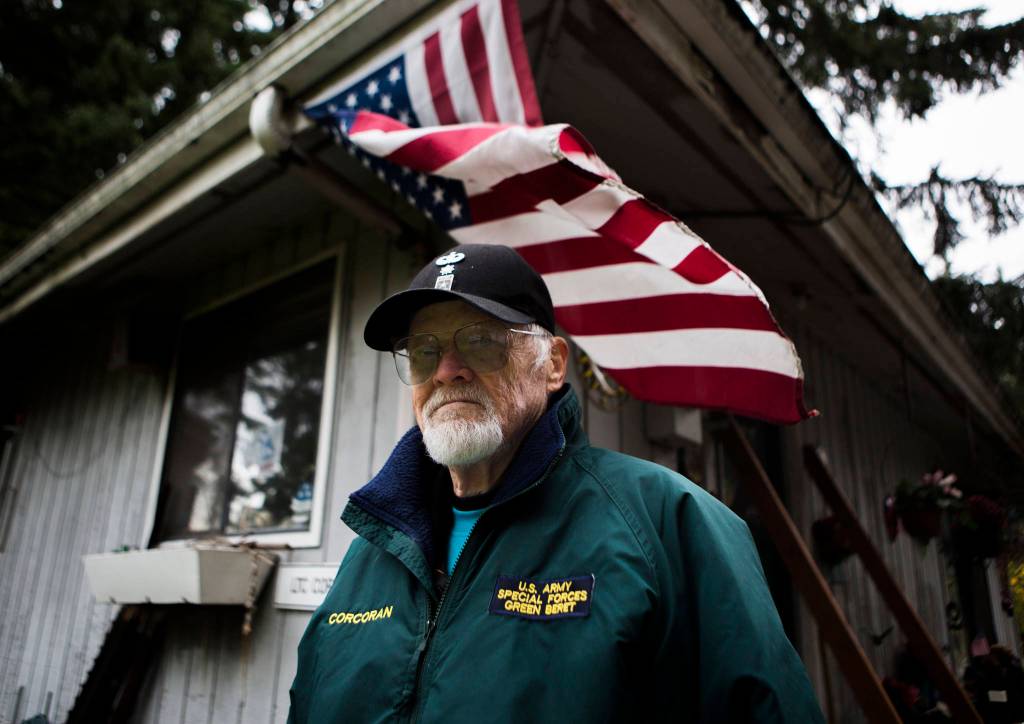 Jim Corcoran at his home near Mill Creek on Friday. Hes donated the land to Snohomish County, to be preserved as a park. (Olivia Vanni / The Herald)
