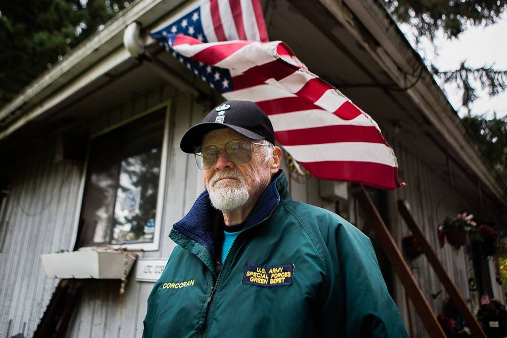 Jim Corcoran at his home near Mill Creek on Friday. Hes donated the land to Snohomish County, to be preserved as a park. (Olivia Vanni / The Herald)