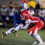 Marysville Pilchuck dominates Ferndale 42-14 Friday night at Quil Ceda Stadium in Marysville. (Kevin Clark / The Herald)