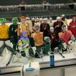 The Silvertips in costume for the teams annual Halloween skate on Tuesday. (Mike Benton/Silvertips)