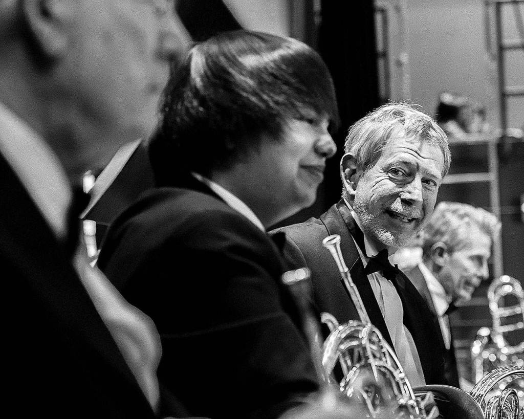 Mukilteo Community Orchestra members Mark Thornley, Michael Skerlong and Jan Kyle. This years season begins Sunday with a program entitled Moods and Emotions. (Terry Preshaw)