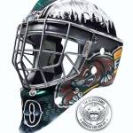 Travis Michaels mask design for Silvertips goaltender Keegan Karki. (Courtesy of Travis Michael)