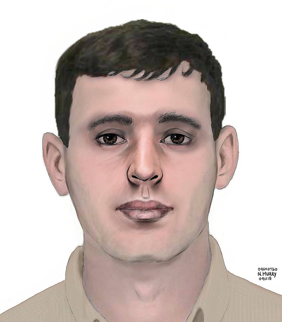 Forensic artist Natalie Murry reconstructed a mans face based on a skull found January 1978. (Snohomish County Sheriffs Office)