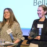 Jordan Hoffman-Nelson (left) and Camille Ovena of Bellas Voice accept an award for Small Non-Profit Employer of the Year for hiring and working with people with disabilities. (Governors Committee on Disability Issues & Employment)