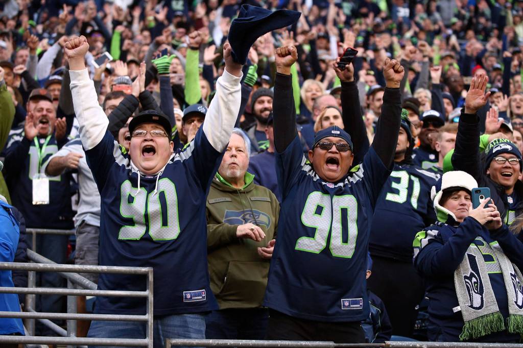 Seahawks beat the Buccaneers 40-34 in overtime Sunday afternoon at CenturyLink Field in Seattle on November 3, 2019. (Kevin Clark / The Herald)