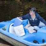 Twice a month Deb Kocher paddles to the middle of Lake Crabapple to collect data. (Lizz Giordano / The Herald)