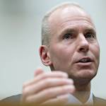 Boeing CEO Dennis Muilenburg speaks during a House Transportation and Infrastructure Committee hearing in Washington on Oct. 30. (Andrew Harrer/Bloomberg)