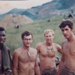 Greg Doering (center) with members of his mortar squad in Vietnam. (Photo courtesy of Greg Doering)