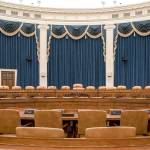 The House Ways and Means Committee hearing room, the largest in the House, on Capitol Hill in Washington. (AP Photo/J. Scott Applewhite)