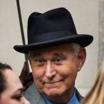 Roger Stone, a longtime Republican provocateur and former confidant of President Donald Trump, waits in line Tuesday at the federal court in Washington. (AP Photo/Manuel Balce Ceneta)