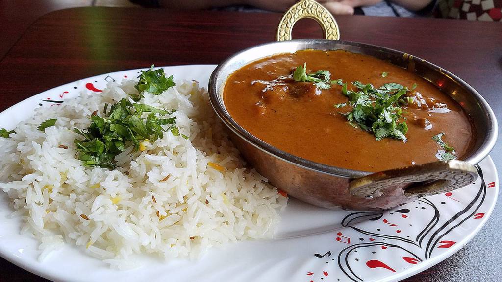 This curry was made with lamb that was sauteed with mango chutney. (Sharon Salyer/ The Herald)