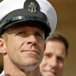 In this July 2 photo, Navy Special Operations Chief Edward Gallagher leaves a military court on Naval Base San Diego. (AP Photo/Gregory Bull, File)